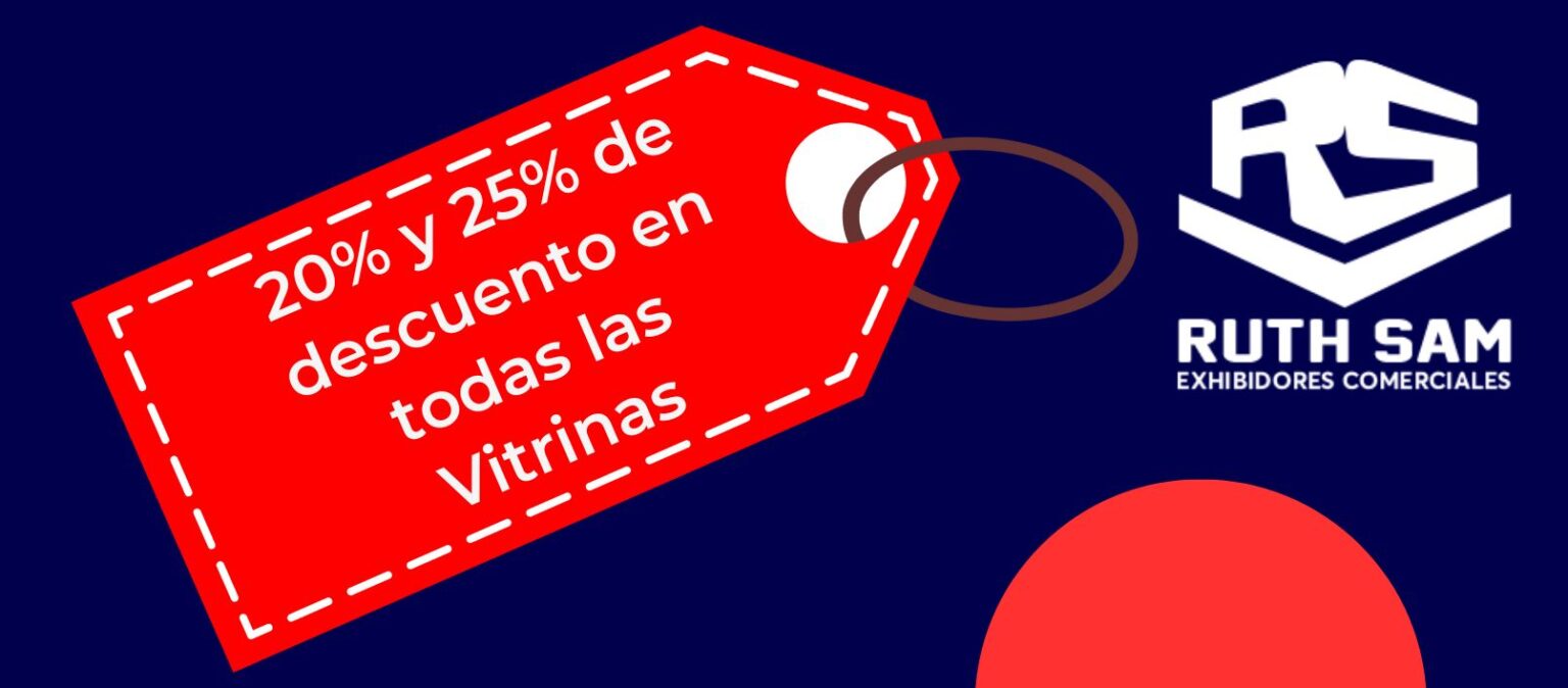 Descuento en vitrinas